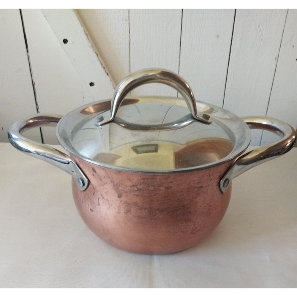 La Sera Cookware Copper Kettle/Pot Collection De Luxe Copper Triply w/Lid - Picture 15 of 15